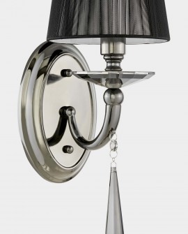 LAMPA ŚCIENNA KINKIET CZARNY FABIONE W1