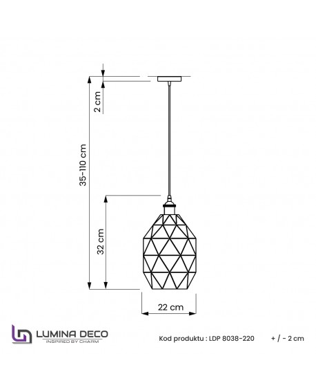 LAMPA NOWOCZESNA WISZĄCA CZARNA PESTICO