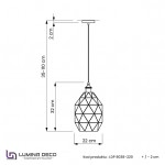 LAMPA NOWOCZESNA WISZĄCA CZARNO-MOSIĘŻNA PESTICO