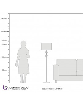 LAMPA STOJĄCA PODŁOGOWA CZARNO-MOSIĘŻNA AZZARIA