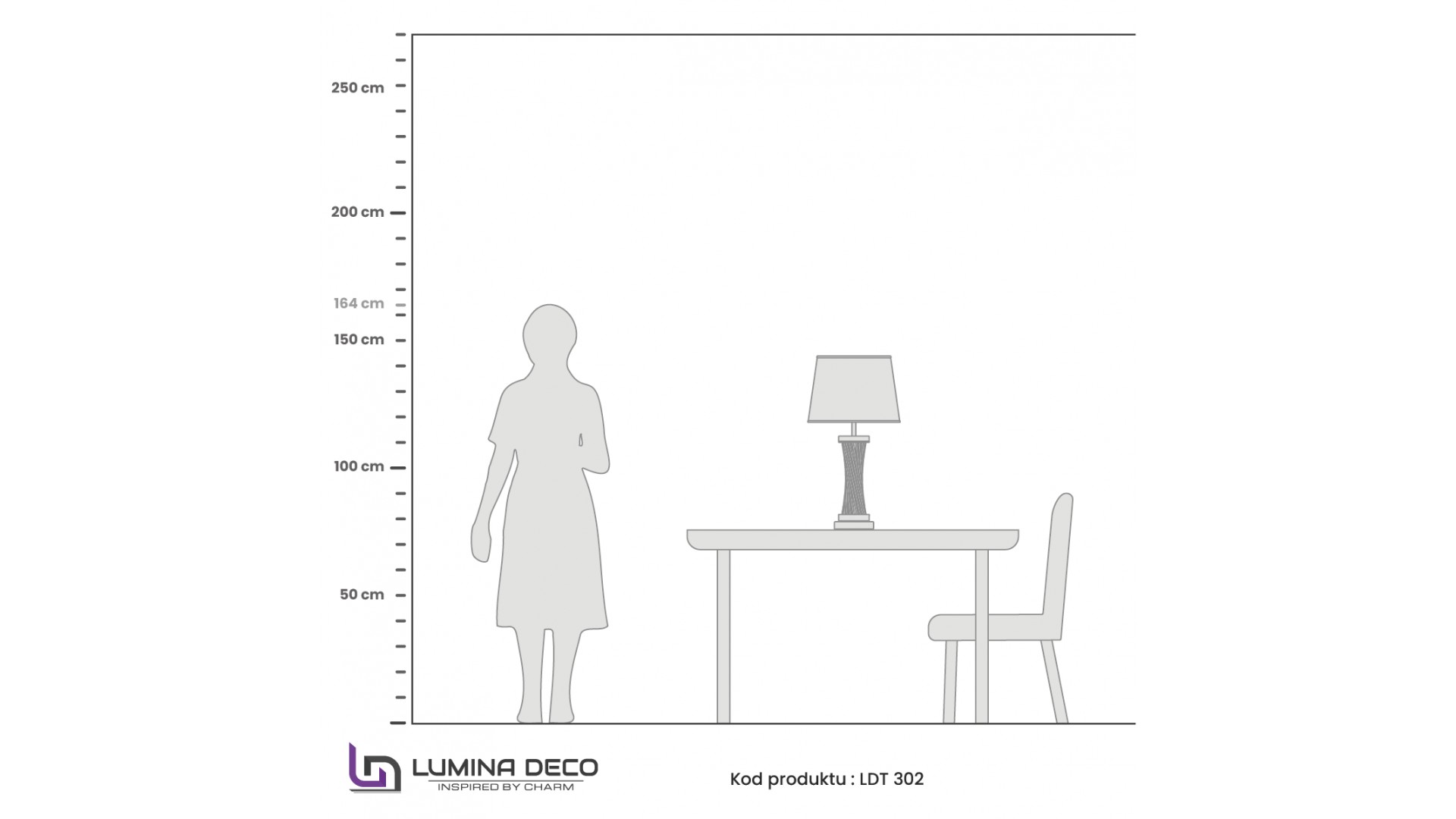 LAMPA NOCNA GLAMOUR CZARNO-MOSIĘŻNA VILLANOVA