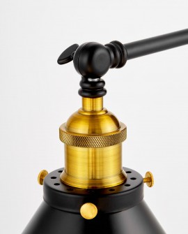 LAMPA ŚCIENNA KINKIET LOFTOWY CZARNY GUBI DUO