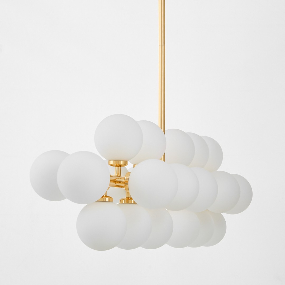 NOWOCZESNA LAMPA WISZĄCA ZŁOTA PETRICA W24