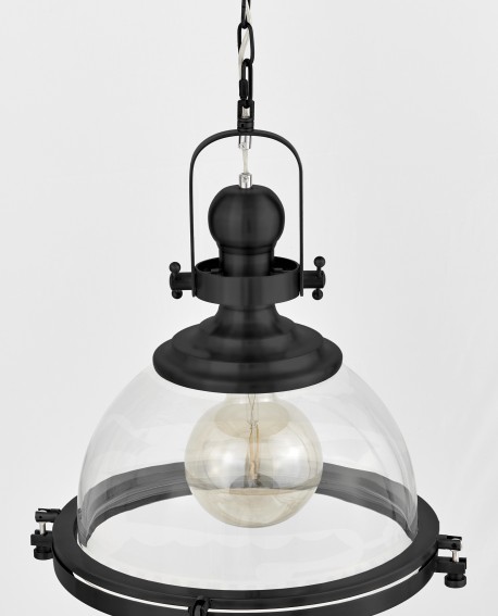 LAMPA WISZĄCA LOFT CZARNA FALCO