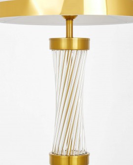 LAMPA STOJĄCA PODŁOGOWA GLAMOUR BIAŁO-MOSIĘŻNA VILLANOVA