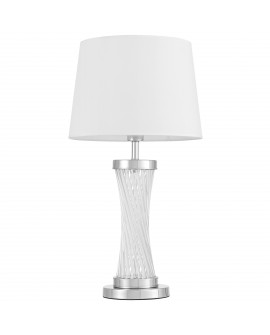 LAMPA NOCNA GLAMOUR BIAŁO-CHROMOWANA VILLANOVA