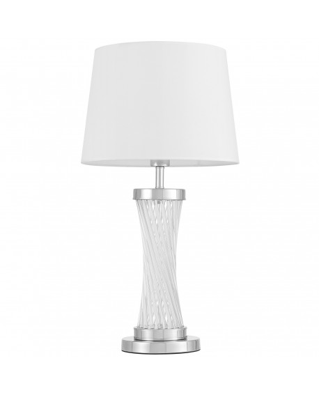 LAMPA NOCNA GLAMOUR BIAŁO-CHROMOWANA VILLANOVA