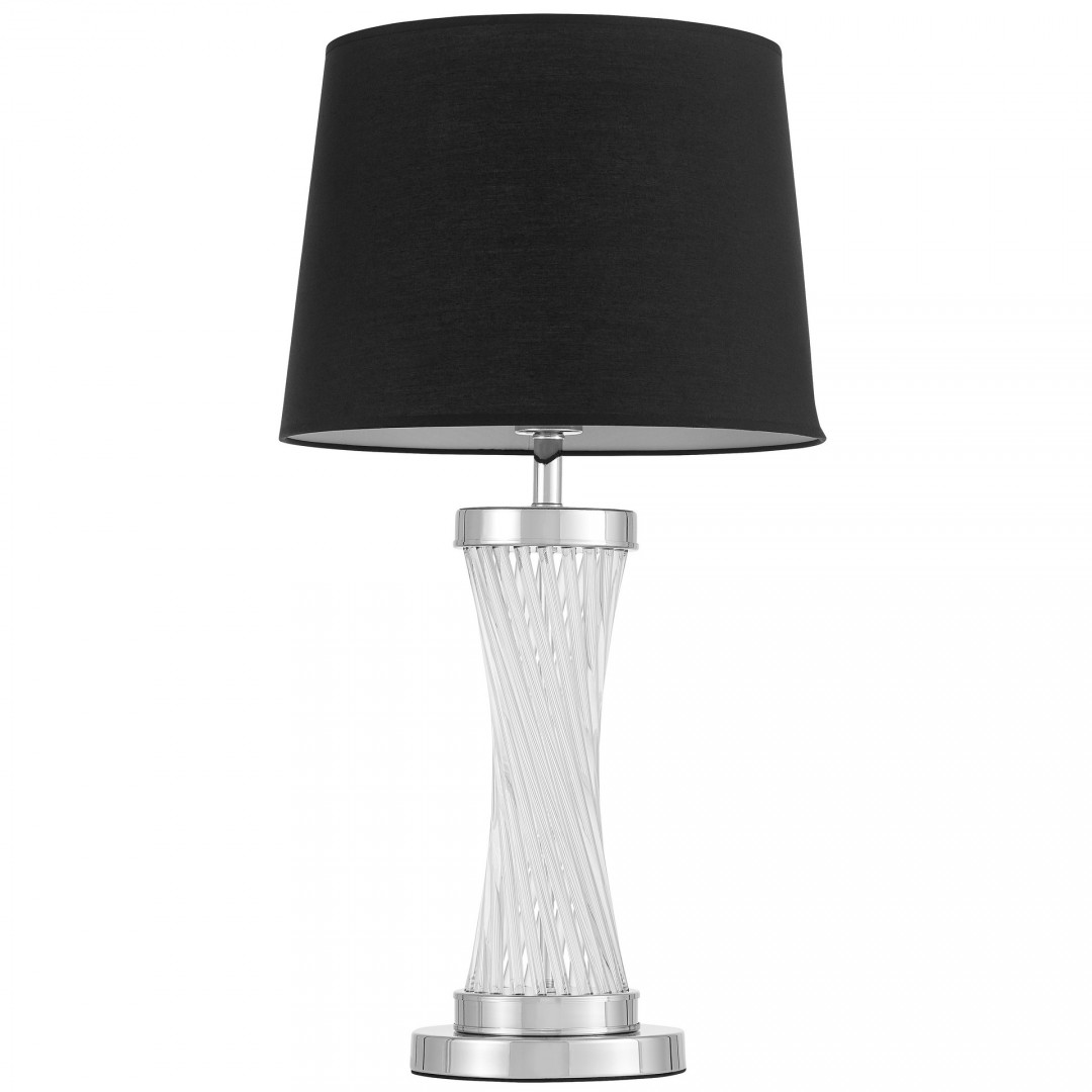LAMPA NOCNA GLAMOUR CZARNO-CHROMOWANA VILLANOVA