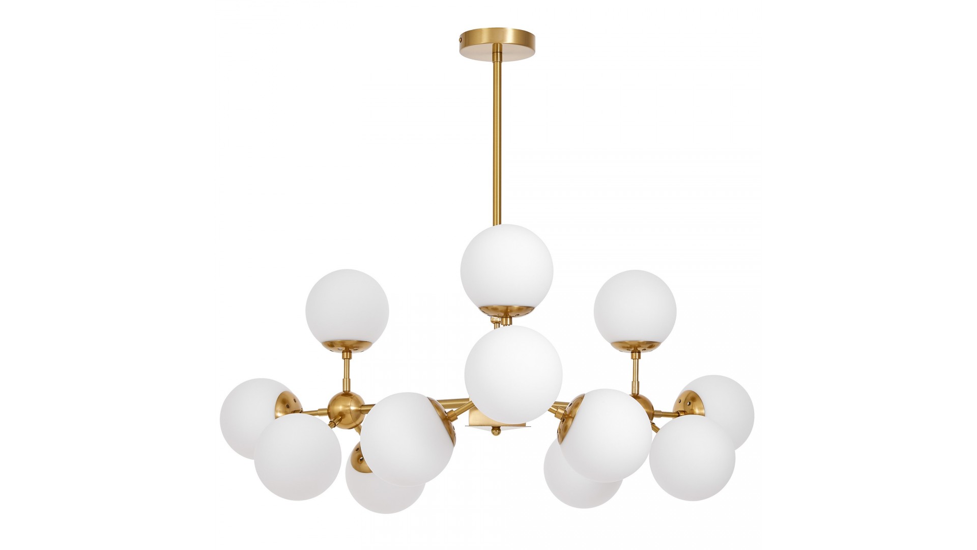 NOWOCZESNA LAMPA WISZĄCA MOSIĘŻNO-BIAŁA ZODIAK W12