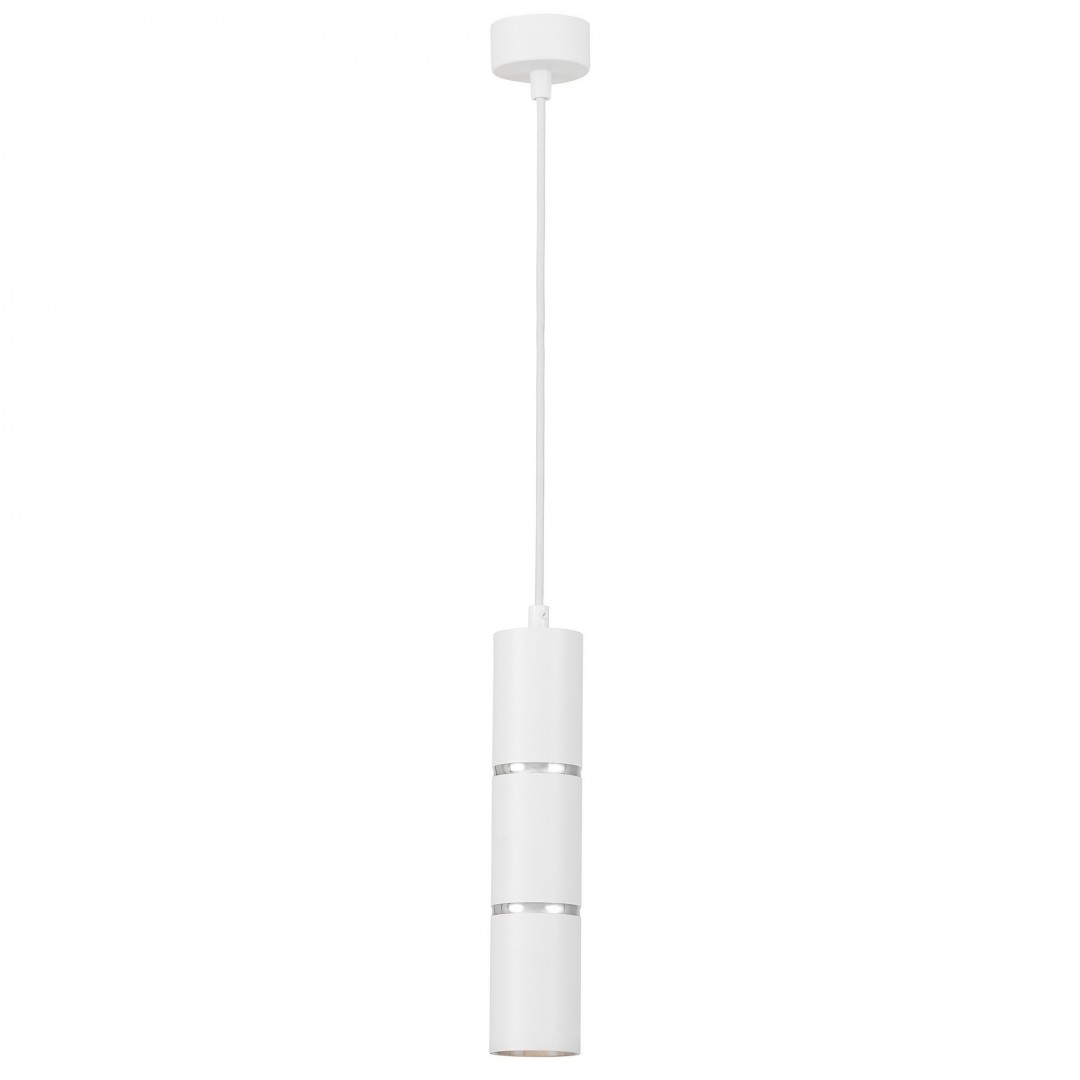 NOWOCZESNA LAMPA WISZĄCA BIAŁO-CHROMOWANA TUBA ASTI W1