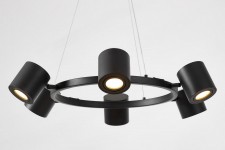 NOWOCZESNA LAMPA WISZĄCA CZARNA BOLT W6