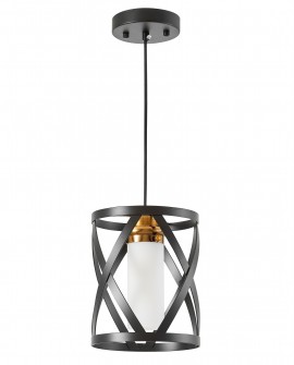 LAMPA WISZĄCA LOFT CZARNO-MOSIĘŻNA ASTILA W1