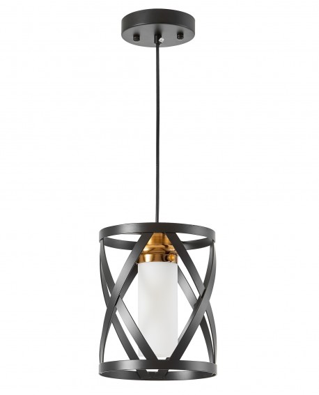 LAMPA WISZĄCA LOFT CZARNO-MOSIĘŻNA ASTILA W1