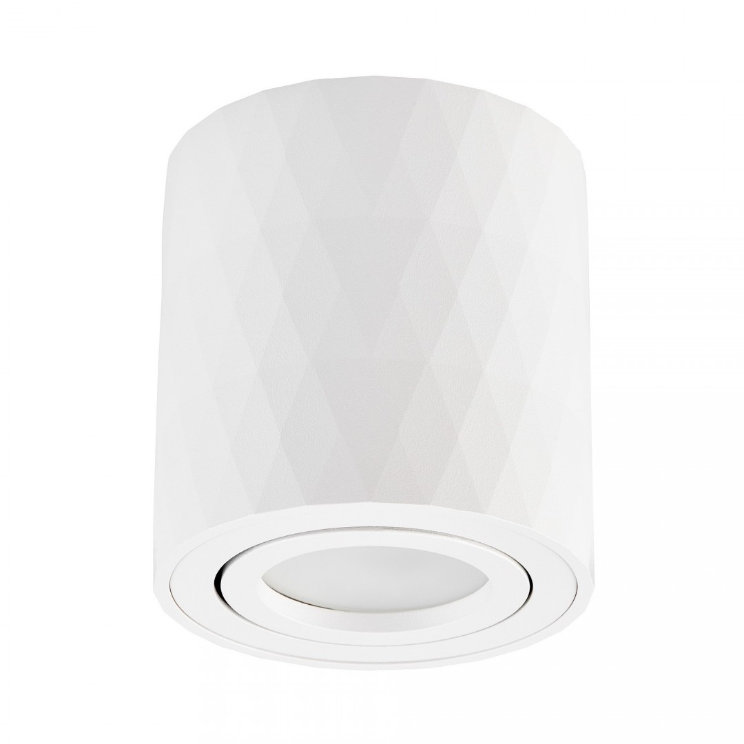 lampa sufitowa natynkowa Tigo W1 w bieli z diamentowym wykończeniem i możliwością regulacji kierunku światła