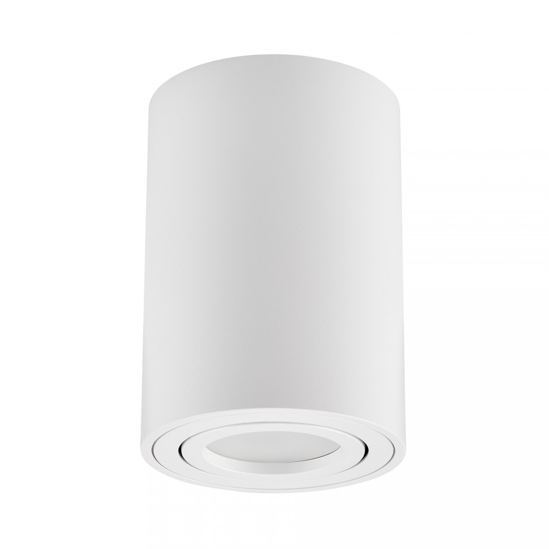 okrągła lampa natynkowa sufitowa spot tuba w bieli do oświetlenia punktowego we wnętrzach model Nati W1 producent Lampit