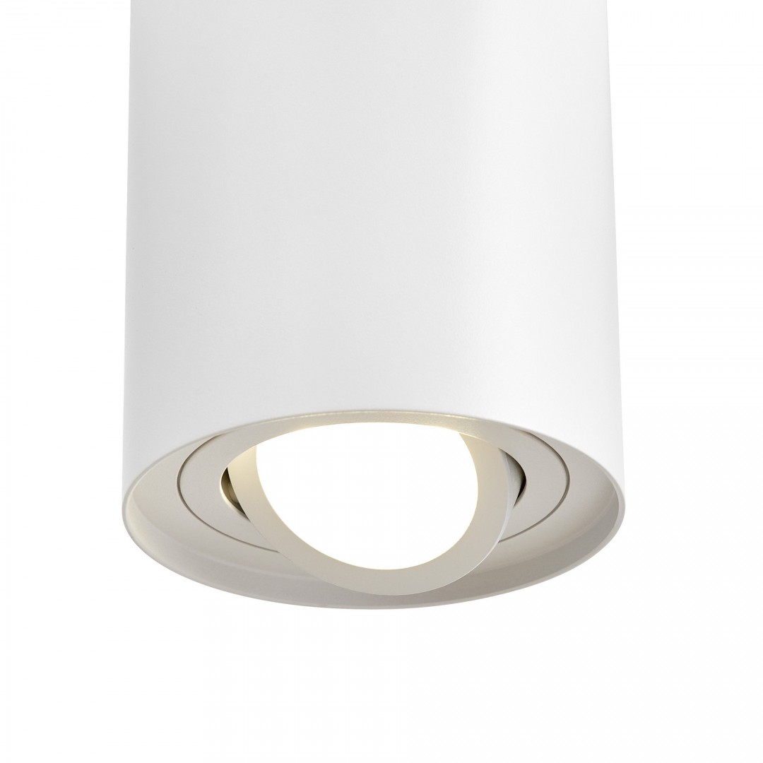 okrągła lampa natynkowa sufitowa spot tuba w bieli z możliwością kierowania światła model Cone W1 producent Lampit