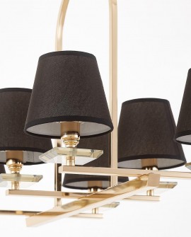 LAMPA WISZĄCA ZŁOTO-CZARNA LIMERA W6