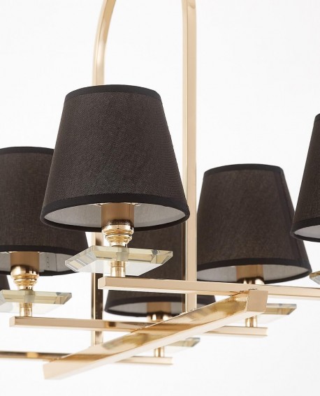 LAMPA WISZĄCA ZŁOTO-CZARNA LIMERA W6