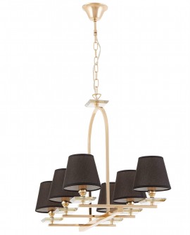 LAMPA WISZĄCA ZŁOTO-CZARNA LIMERA W6