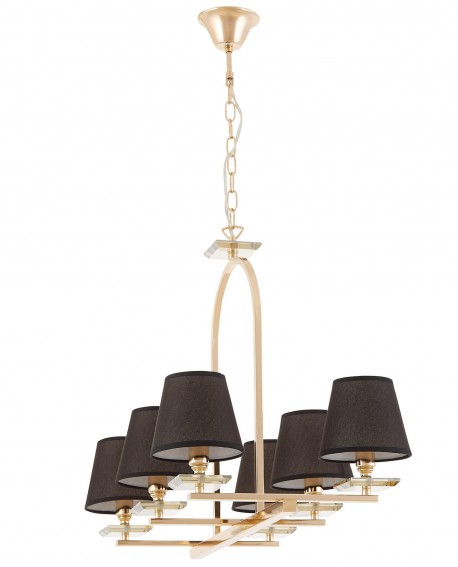 LAMPA WISZĄCA ZŁOTO-CZARNA LIMERA W6