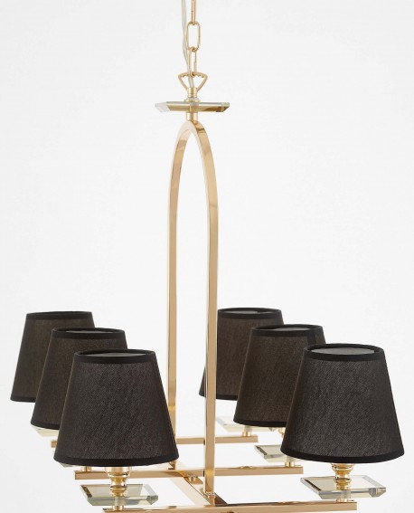 LAMPA WISZĄCA ZŁOTO-CZARNA LIMERA W6