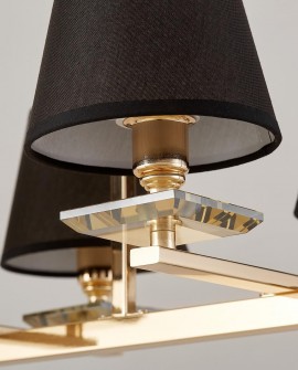 LAMPA WISZĄCA ZŁOTO-CZARNA LIMERA W6