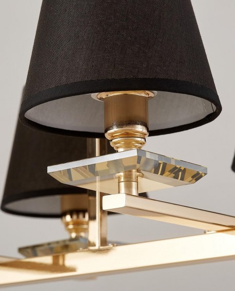 LAMPA WISZĄCA ZŁOTO-CZARNA LIMERA W6