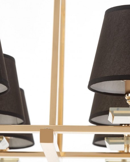 LAMPA WISZĄCA ZŁOTO-CZARNA LIMERA W6