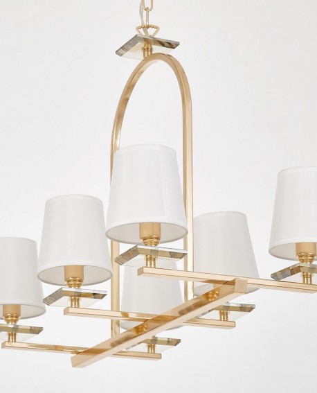 LAMPA WISZĄCA ZŁOTO-BIAŁA LIMERA W6