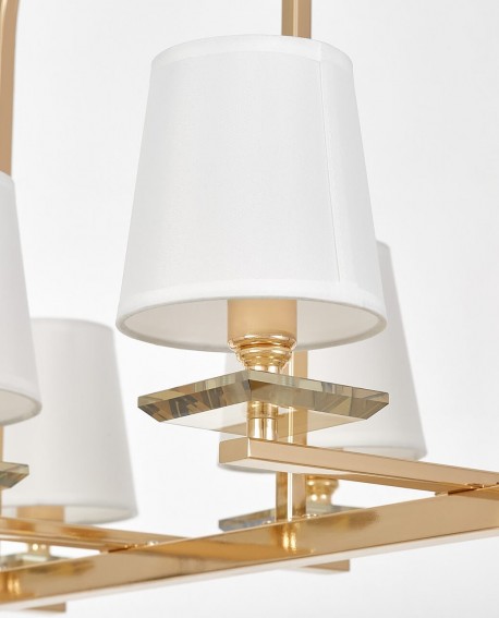 LAMPA WISZĄCA ZŁOTO-BIAŁA LIMERA W6