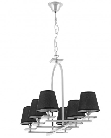 LAMPA WISZĄCA CHROMOWO-CZARNA LIMERA W6