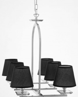 LAMPA WISZĄCA CHROMOWO-CZARNA LIMERA W6