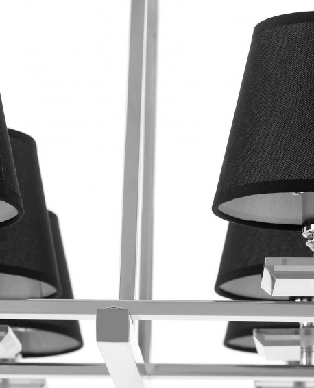 LAMPA WISZĄCA CHROMOWO-CZARNA LIMERA W6