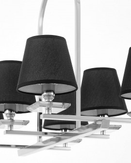LAMPA WISZĄCA CHROMOWO-CZARNA LIMERA W6