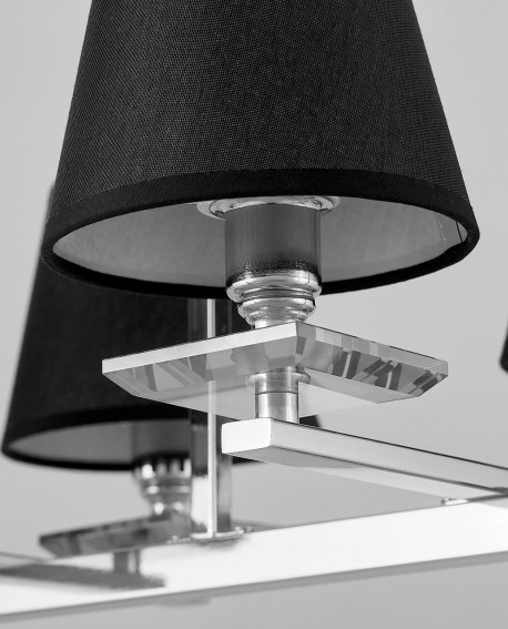LAMPA WISZĄCA CHROMOWO-CZARNA LIMERA W6