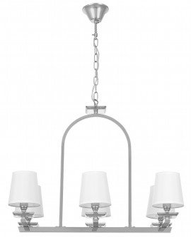 LAMPA WISZĄCA BIAŁO-CHROMOWANA LIMERA W6