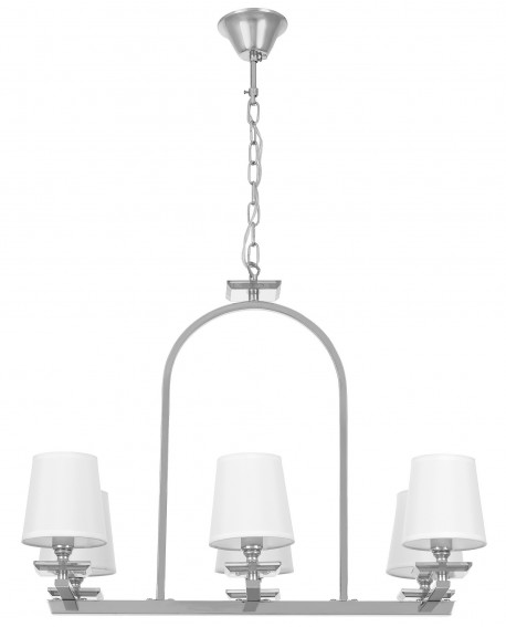 LAMPA WISZĄCA BIAŁO-CHROMOWANA LIMERA W6