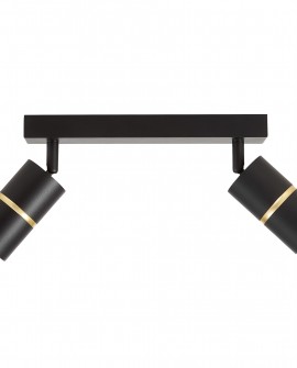 SPOT NOWOCZESNA LAMPA SUFITOWA CZARNA ASTI W2