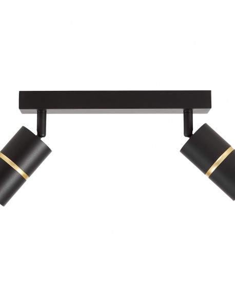 SPOT NOWOCZESNA LAMPA SUFITOWA CZARNA ASTI W2