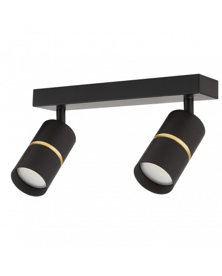 SPOT NOWOCZESNA LAMPA SUFITOWA CZARNA ASTI W2