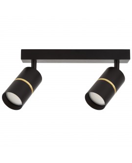 SPOT NOWOCZESNA LAMPA SUFITOWA CZARNA ASTI W2