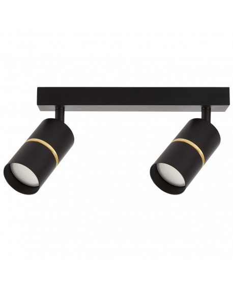 SPOT NOWOCZESNA LAMPA SUFITOWA CZARNA ASTI W2