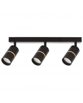 SPOT NOWOCZESNA LAMPA SUFITOWA CZARNA ASTI W3