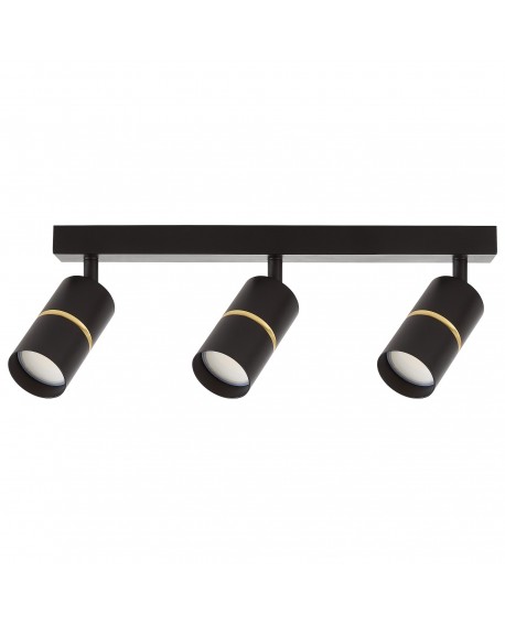 SPOT NOWOCZESNA LAMPA SUFITOWA CZARNA ASTI W3