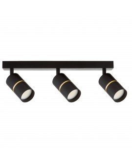 SPOT NOWOCZESNA LAMPA SUFITOWA CZARNA ASTI W3