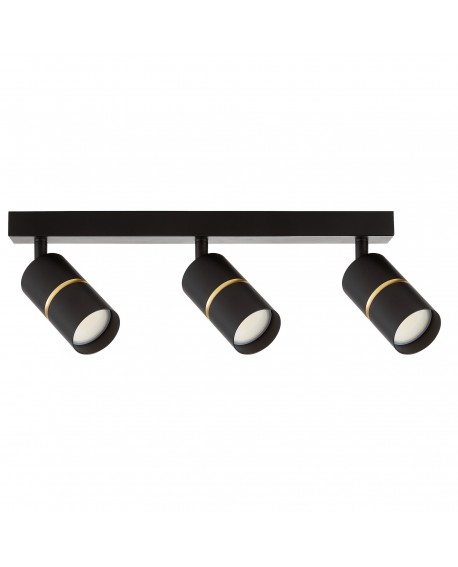 SPOT NOWOCZESNA LAMPA SUFITOWA CZARNA ASTI W3