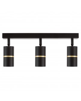 SPOT NOWOCZESNA LAMPA SUFITOWA CZARNA ASTI W3
