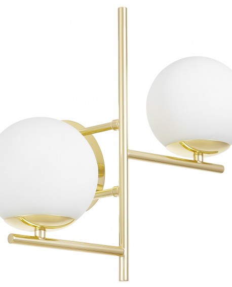 LAMPA ŚCIENNA KINKIET NOWOCZESNY KLASYCZNY ZŁOTY LEDO W2