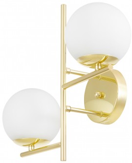LAMPA ŚCIENNA KINKIET NOWOCZESNY KLASYCZNY ZŁOTY LEDO W2