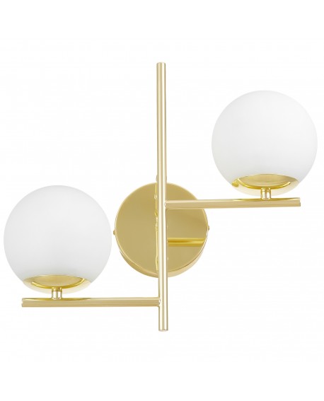 LAMPA ŚCIENNA KINKIET NOWOCZESNY KLASYCZNY ZŁOTY LEDO W2